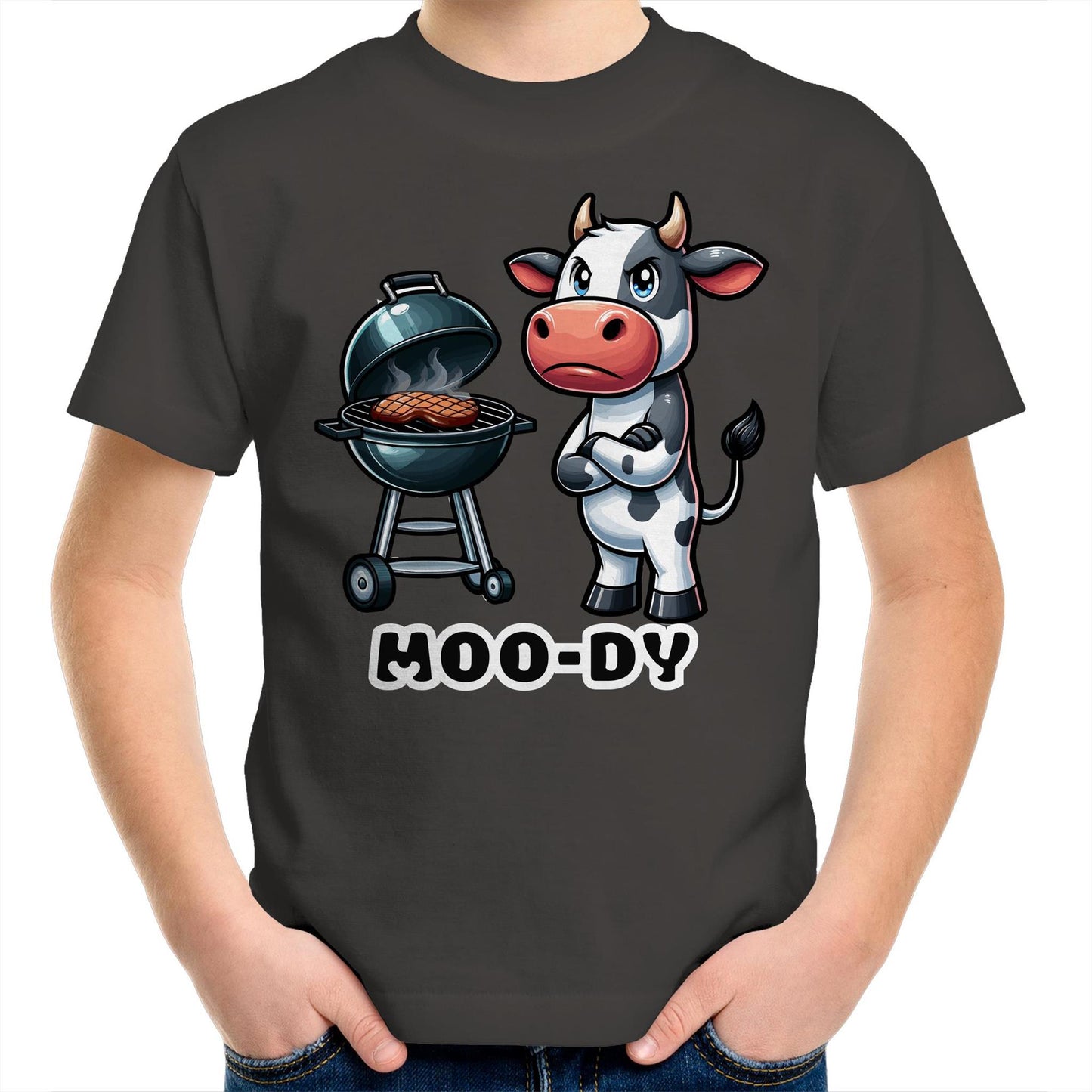 Moo-dy Cow - Kids Youth T-Shirt