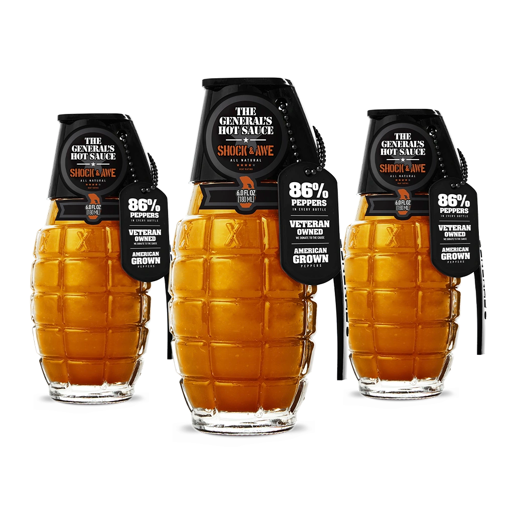 Shock & Awe - Orange Habanero Hot Sauce 3-Pack