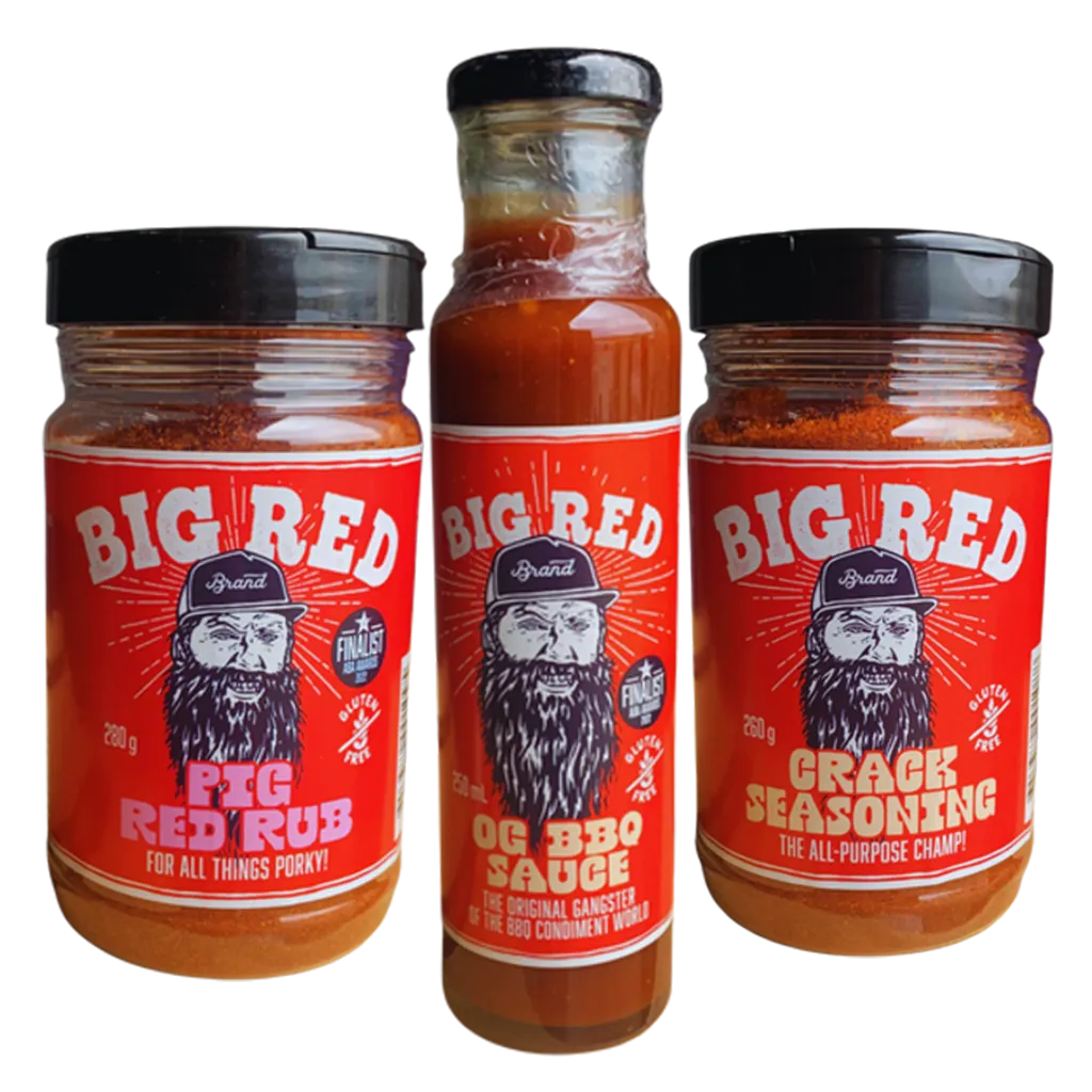 Big Red BBQ Sauce and Rubs Trio