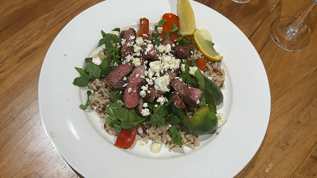 BBQ Lamb & Mixed Capsicum Salad on a Flat top Griddle