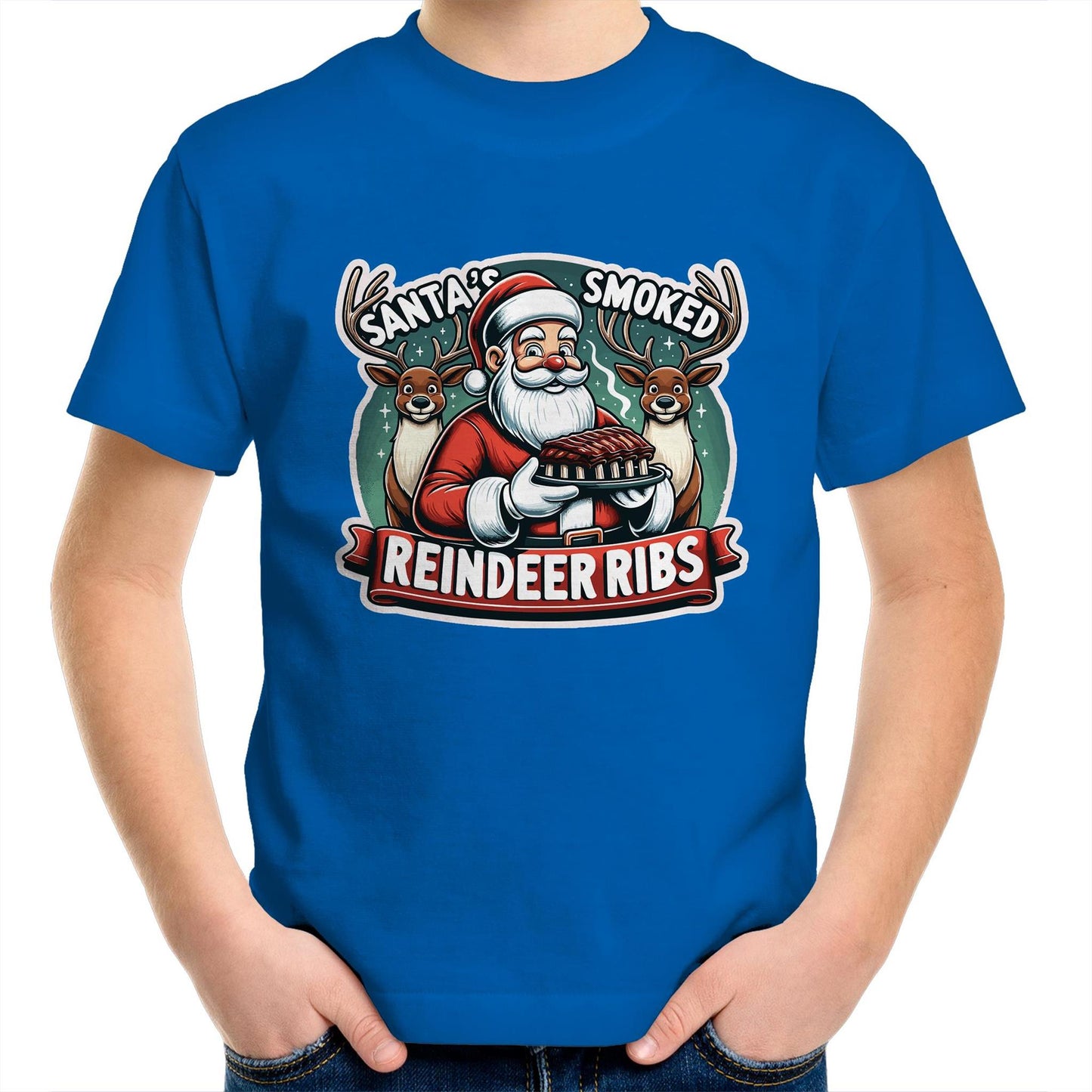 Santas Smoked Reindeer Ribs - AS Colour Kids Youth T-Shirt