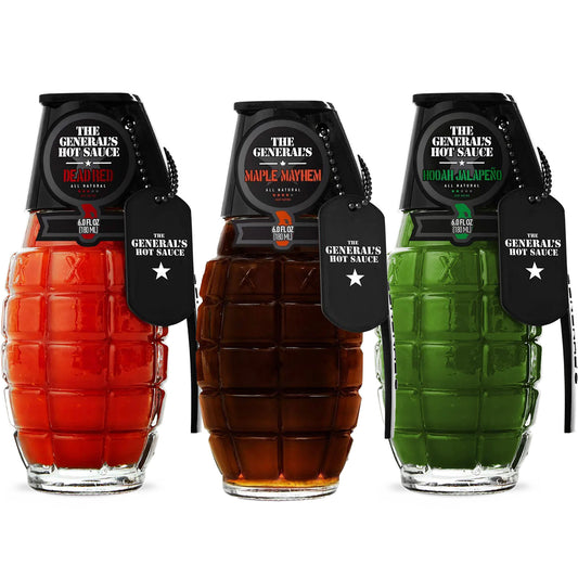 The General's Hot Sauce Christmas Crackers 3-Pack