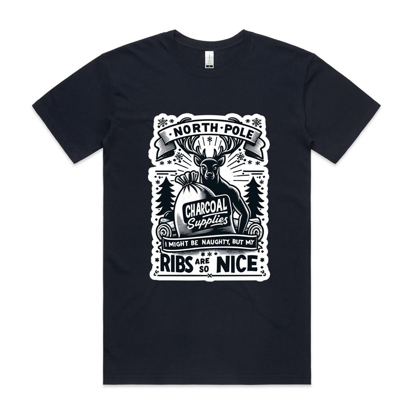 North Pole Charcoal Supplies - Naughty but Nice Rib T-shirt