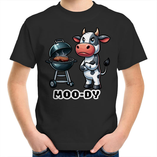 Moo-dy Cow - Kids Youth T-Shirt