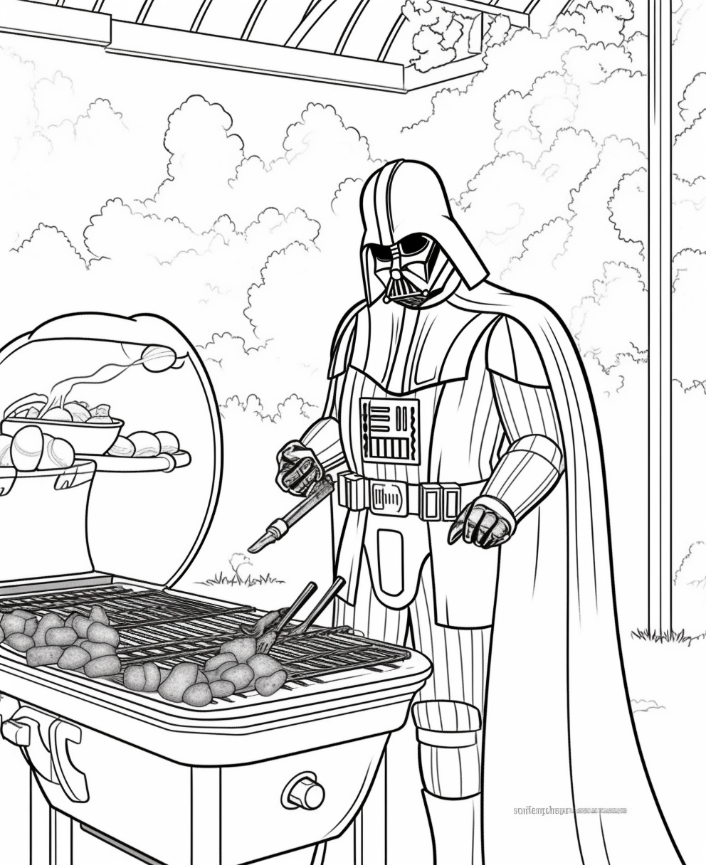 May The Pork Be With Que - BBQ Colouring Book
