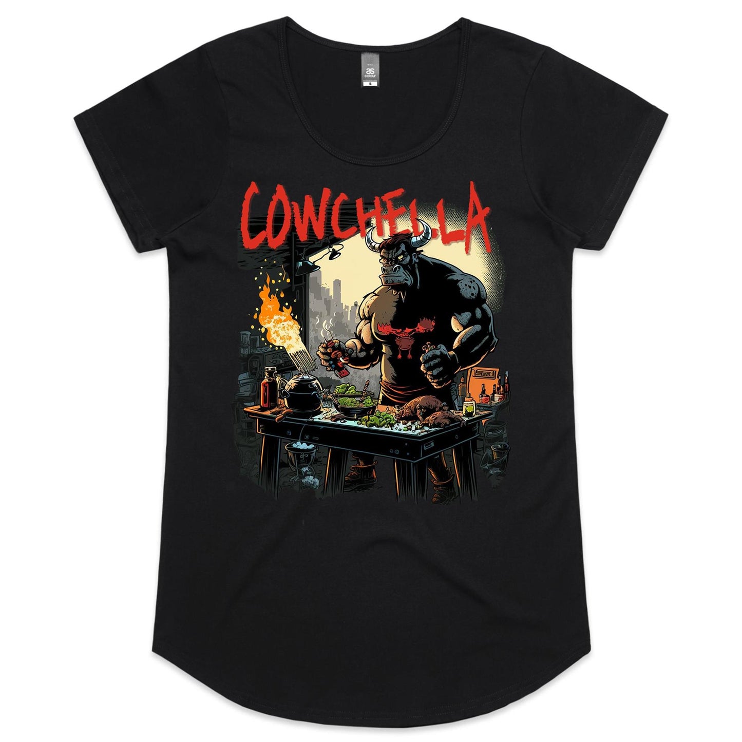 Cowchella 2023 Origin Story T-Shirt - Womens Scoop Neck T-Shirt
