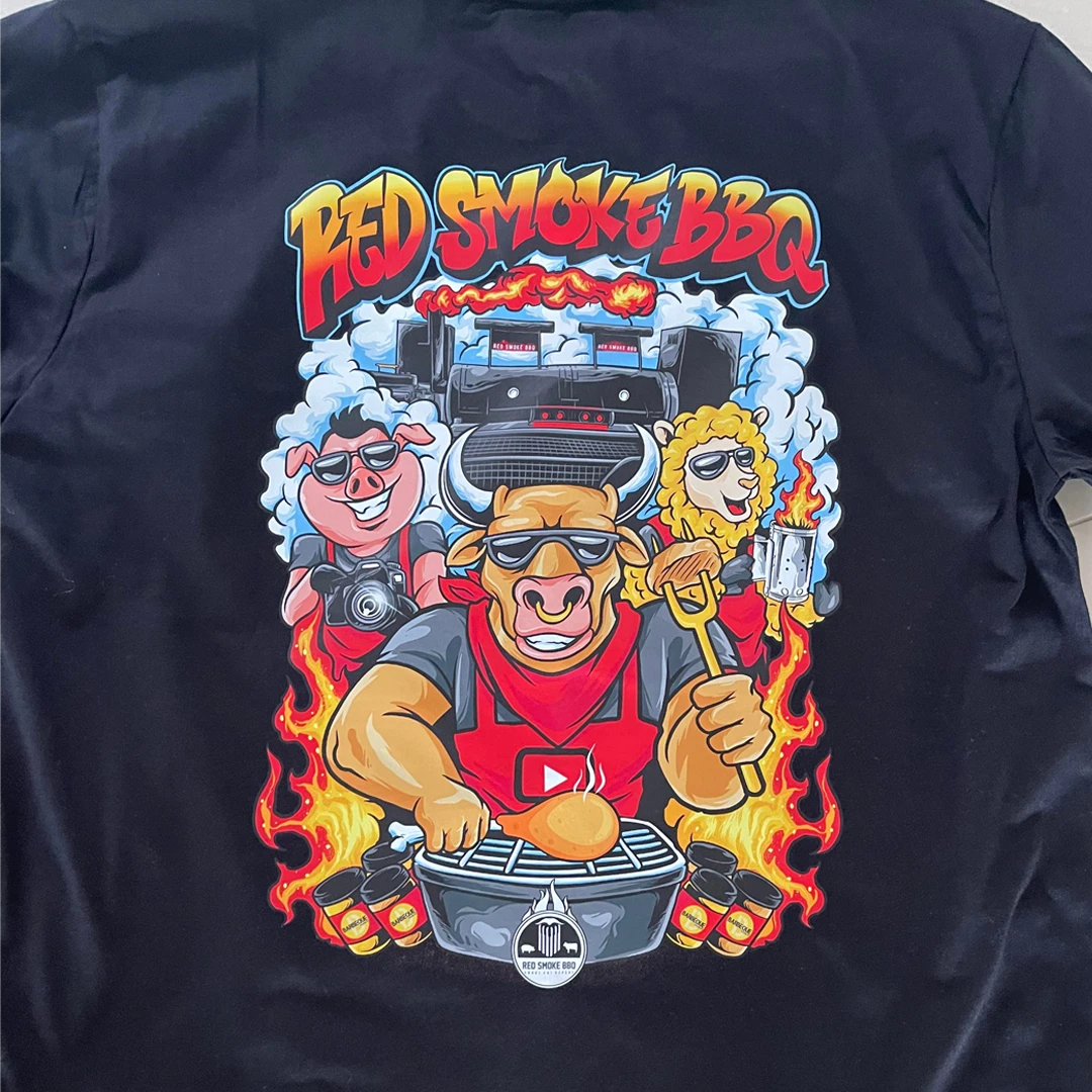 Red Smoke BBQ Cow Pig Lamb Edition T-Shirt