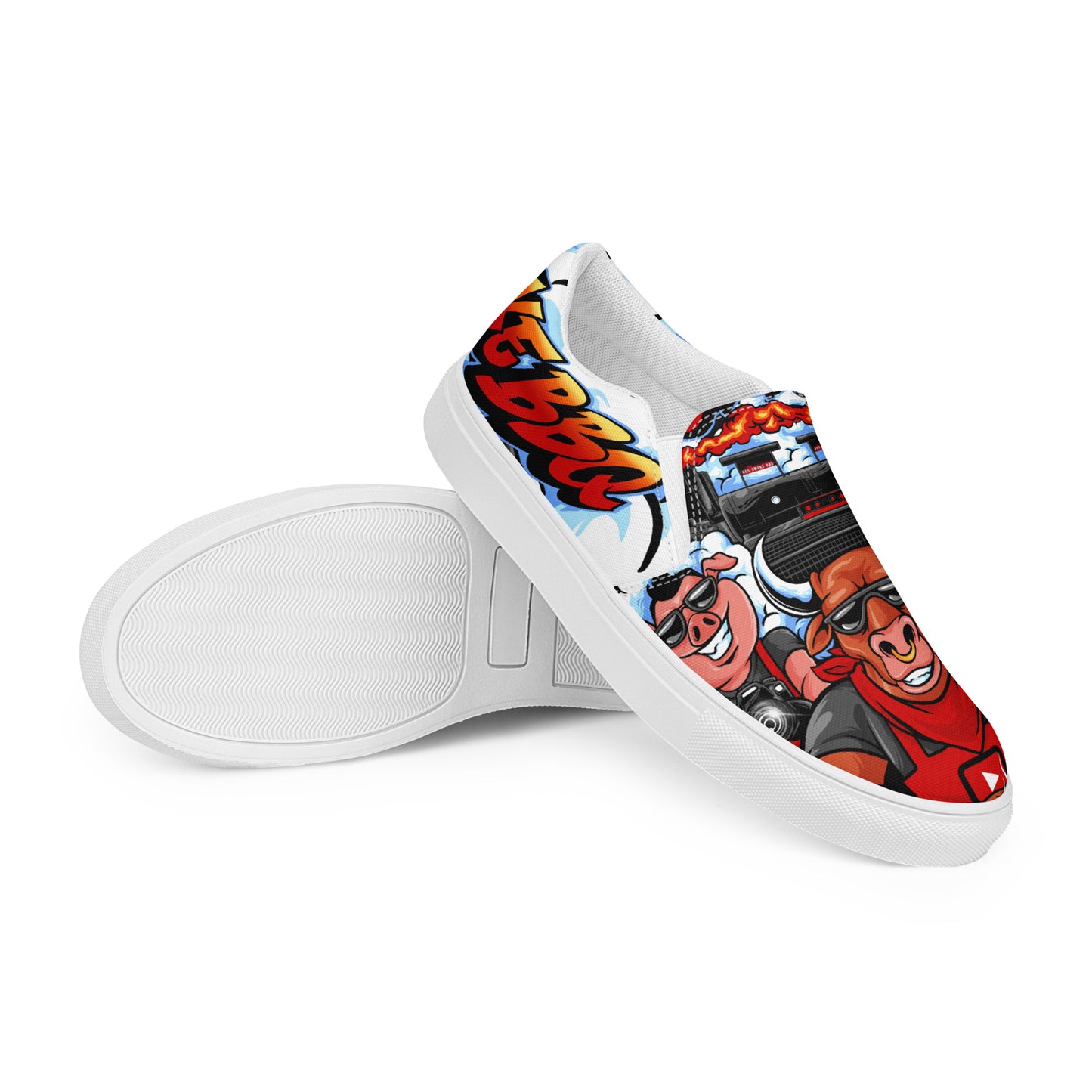 Men’s Red Smoke BarbeShoes slip-on canvas shoes